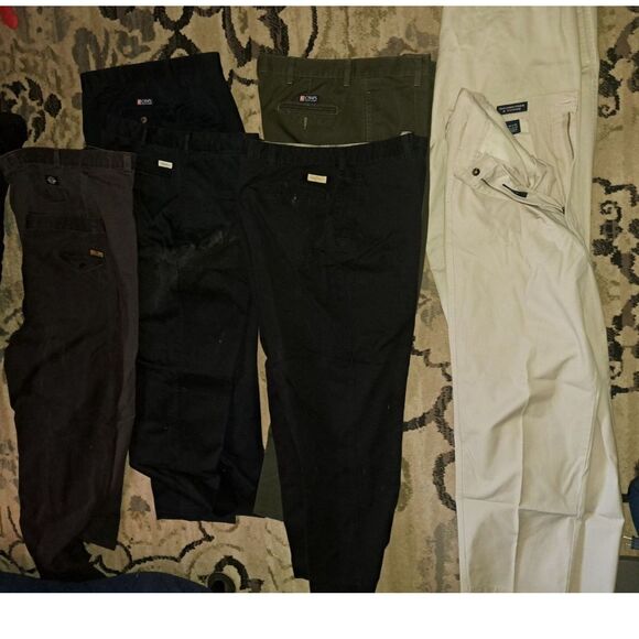 8 PAIRS Men's CHINO Sale! Closet Clear-out Size 38/34 & 38/32 CHAPS NWOTs